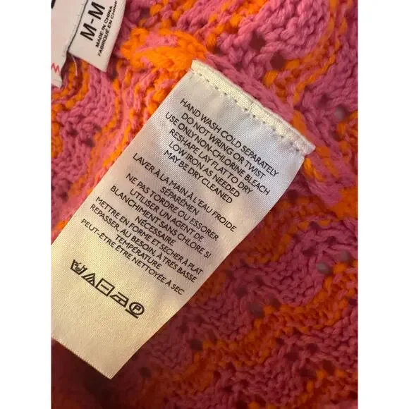 Urban Outfitters BDG Bec Knit Pink Orange Pant Medium - Picture 6 of 6